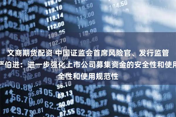 文商期货配资 中国证监会首席风险官、发行监管司司长严伯进：进一步强化上市公司募集资金的安全性和使用规范性